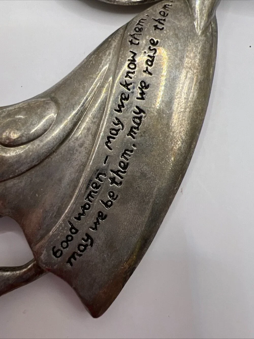 Angelic Reflections Pewter Ornament “good women” Quote Inscription 6x4”